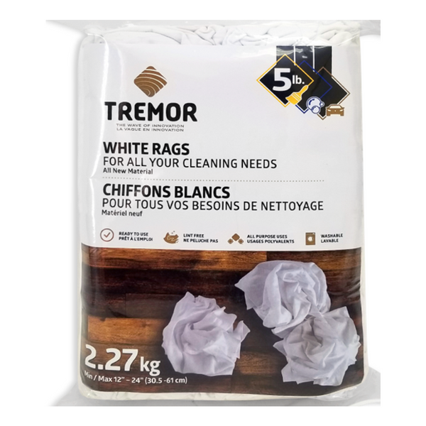 White Knit Rags - 5 lb